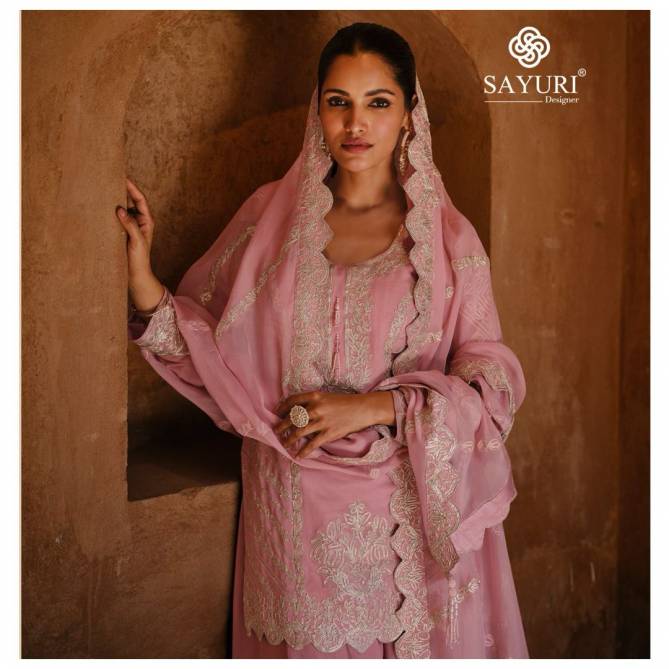 Sayuri Ruhani Premium Silk And Georgette Designer Wedding Wear readymade Suits Wholesale Price In Surat
